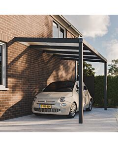 Pratt & Söhne carport helder polycarbonaat 16 mm 4 x 2,5 m