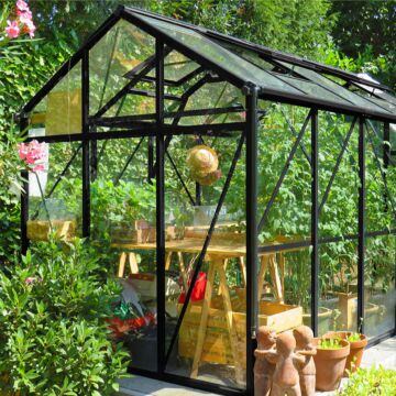 Gardenmeister tuinkas Prestige 400 zwart glas 4mm